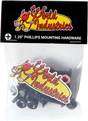 WORLD INDUSTRIES HARDWARE SET PHILLIPS 1.25" BLACK W/RED
