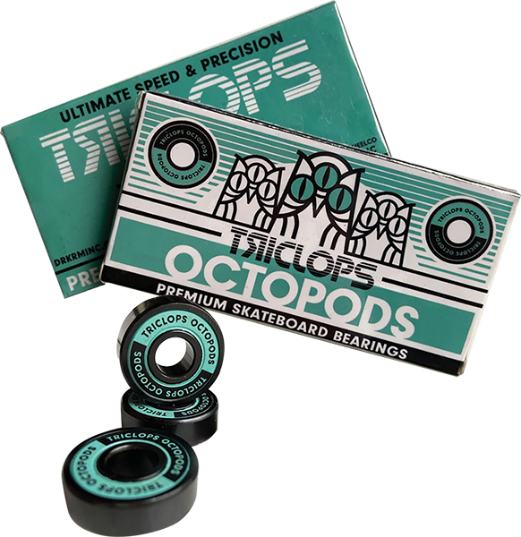 TRICLOPS OCTOPODS ABEC-7 BEARING SET GRN/BLK