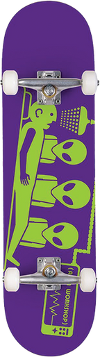 ALIEN WORKSHOP ABDUCTION SKATEBOARD COMPLETE-7.75 PURPLE/GRN