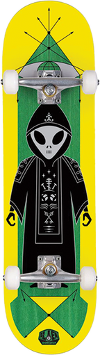 ALIEN WORKSHOP HIGH PRIEST SKATEBOARD COMPLETE-8.25 YELLOW