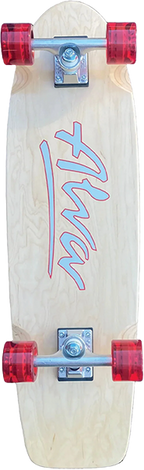 ALVA 1978 OG LOGO SKATEBOARD COMPLETE-8.5x30 NAT/SIL/RED
