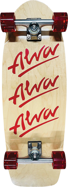 ALVA 1980 TRI LOGO PIG SKATEBOARD COMPLETE 10X30 NAT/RED