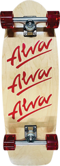 ALVA 1980 TRI LOGO PIG SKATEBOARD COMPLETE 10X30 NAT/RED