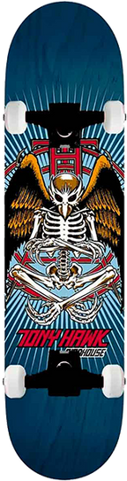 BIRDHOUSE HAWK BIRDMAN SKATEBOARD COMPLETE 8.0 BLUE