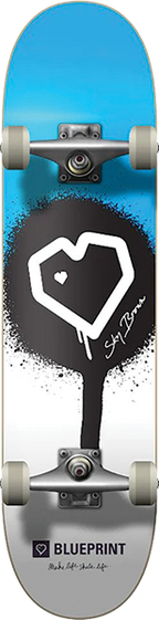 BLUEPRINT SKY BROWN MLSL SKATEBOARD COMPLETE 8.0 BLUE/WHT