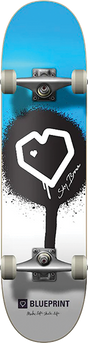 BLUEPRINT SKY BROWN MLSL SKATEBOARD COMPLETE 8.0 BLUE/WHT
