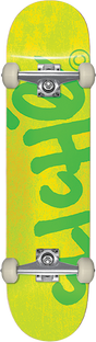 CLICHE HANDWRITTEN SKATEBOARD COMPLETE-7.75 YELLOW/GREEN