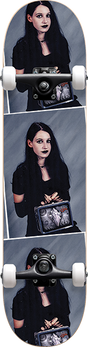 DARKSTAR GOTH GIRL SKATEBOARD COMPLETE 7.87 BLACK fp