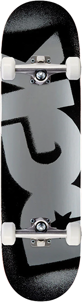 DGK OG LOGO SKATEBOARD COMPLETE-7.5 BLK/SILVER
