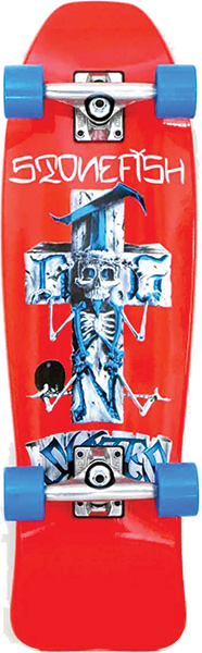 DOGTOWN STONEFISH MINI CRUISER SKATEBOARD COMPLETE-8.75x28.87 RED
