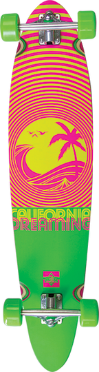 DUSTERS CALIFORNIA DREAMING SKATEBOARD COMPLETE 9x40 NEON GRN