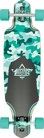 DUSTERS CHANNEL DRAGONFLY SKATEBOARD COMPLETE 34" TEAL CAMO