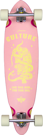 DUSTERS CULTURE LB SKATEBOARD COMPLETE 33" PINK/YEL