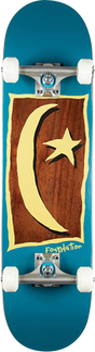 FOUNDATION STAR & MOON V2 SKATEBOARD COMPLETE 7.88 BLUE