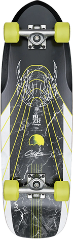 GLOBE BLAZER FUEGO 29" SKATEBOARD COMPLETE-8.75x29.5 BAMBOO GRN