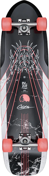 GLOBE BLAZER FUEGO 32" SKATEBOARD COMPLETE-9X32.5 BAMBOO RED