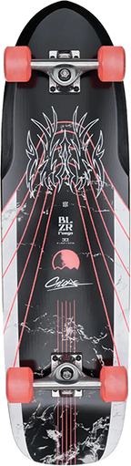 GLOBE BLAZER FUEGO 32" SKATEBOARD COMPLETE-9X32.5 BAMBOO RED
