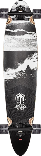 GLOBE PINNER CLASSIC SKATEBOARD COMPLETE 9x40 COCONUT/BLACK TIDE