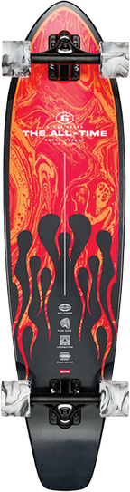 GLOBE THE ALL TIME SKATEBOARD COMPLETE-9x35.87 RED FLAMES