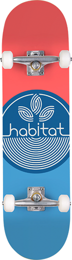 HABITAT LEAF DOT SKATEBOARD COMPLETE 7.75 BLUE