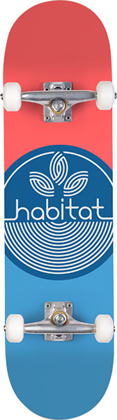 HABITAT LEAF DOT SKATEBOARD COMPLETE 7.75 BLUE