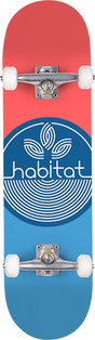 HABITAT LEAF DOT SKATEBOARD COMPLETE 7.75 BLUE