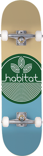 HABITAT LEAF DOT SKATEBOARD COMPLETE 7.75 GREEN