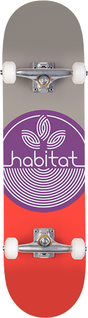 HABITAT LEAF DOT SKATEBOARD COMPLETE 8.0 PURPLE