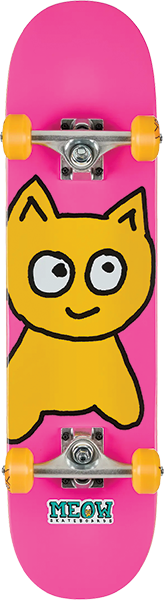 MEOW BIG CAT SOFT TOP SKATEBOARD COMPLETE-7.25 PINK
