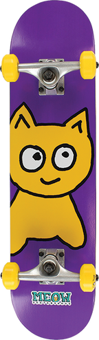 MEOW BIG CAT SOFT TOP SKATEBOARD COMPLETE 7.5 PURPLE