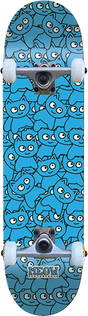 MEOW STICKER PILE SKATEBOARD COMPLETE-8.25 CMYK CYAN