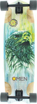 OMEN ROSWELL EAGLE RAT ROD SKATEBOARD COMPLETE 9.7x32.5