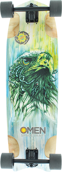 OMEN ROSWELL EAGLE RAT ROD SKATEBOARD COMPLETE 9.7x32.5