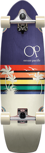 OP SUNSET SURFSKATE SKATEBOARD COMPLETE 9.75x33 NAVY/OFF-WHT