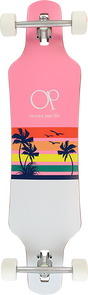 OP SUNSET DT LB SKATEBOARD COMPLETE 9.5x39 PINK/WHT