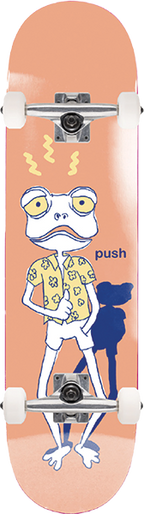 PUSH FROGGY SKETCH FP SKATEBOARD COMPLETE-7.75 PEACH