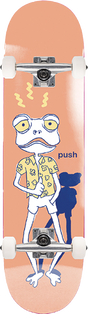 PUSH FROGGY SKETCH FP SKATEBOARD COMPLETE-7.75 PEACH