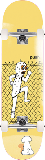 PUSH SPOT CHECK FP SKATEBOARD COMPLETE-8.25 YEL