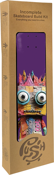 PUSH BIG RAG DOLL (IN-SKATEBOARD COMPLETE)-7.5 PURPLE
