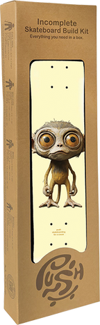 PUSH LIL CHIMP FP (IN-SKATEBOARD COMPLETE)-7.25 PALE YELLOW