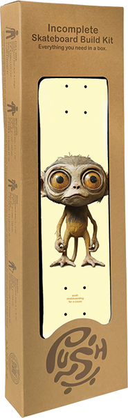 PUSH LIL CHIMP FP (IN-SKATEBOARD COMPLETE)-7.25 PALE YELLOW