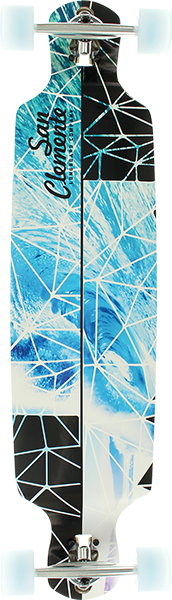 SAN CLEMENTE BROKEN GLASS DROP DOWN SKATEBOARD COMPLETE 9x39