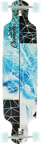 SAN CLEMENTE BROKEN GLASS DROP DOWN SKATEBOARD COMPLETE 9x39