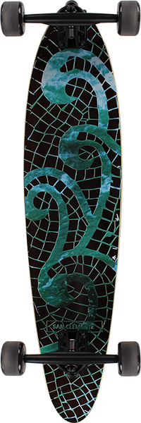 SAN CLEMENTE MOSAIC SEA PINTAIL SKATEBOARD COMPLETE 8x34"