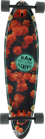 SAN CLEMENTE ORANGE BLOSSOM SQUASHTAIL SKATEBOARD COMPLETE 9x36