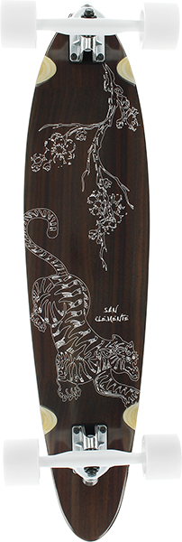 SAN CLEMENTE TIGER LILLY PIN SKATEBOARD COMPLETE 8x34