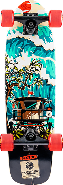 SECTOR 9 BAMBINO SHOREBREAK SKATEBOARD COMPLETE-7.5x26.5