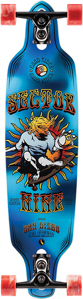SECTOR 9 MINI FRACTAL 9ER BLU SKATEBOARD COMPLETE 8.75x34 sidewinder