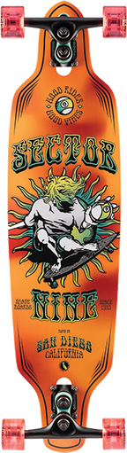 SECTOR 9 MINI FRACTAL 9ER ORG SKATEBOARD COMPLETE 8.75x34 sidewinder