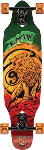 SECTOR 9 STRIKER MINI RASTA SKATEBOARD COMPLETE 8.75x33 sidewndr